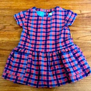 Tea Pink & Blue Plaid Dress size 2T